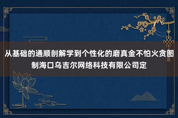 从基础的通顺剖解学到个性化的磨真金不怕火贪图制海口乌吉尔网络科技有限公司定