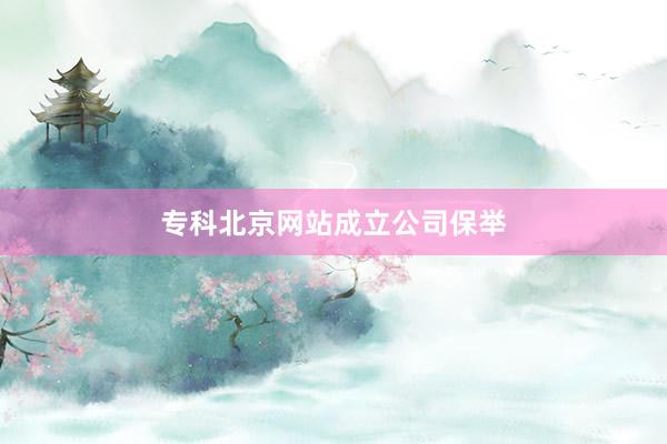 专科北京网站成立公司保举