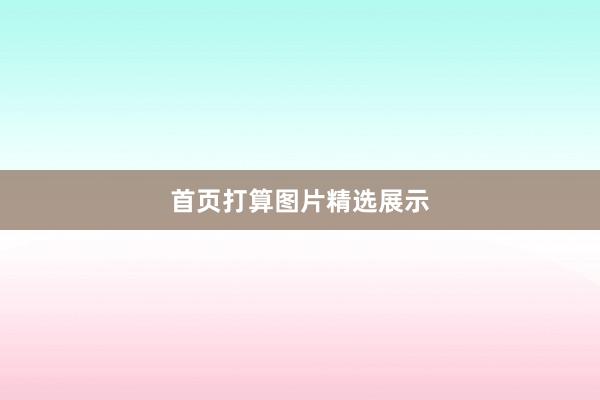 首页打算图片精选展示