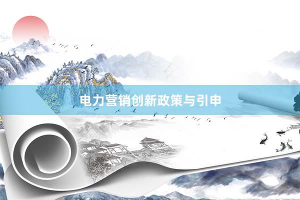 电力营销创新政策与引申